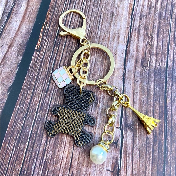 None Accessories - Bag charm keychain Damier Ebene bear